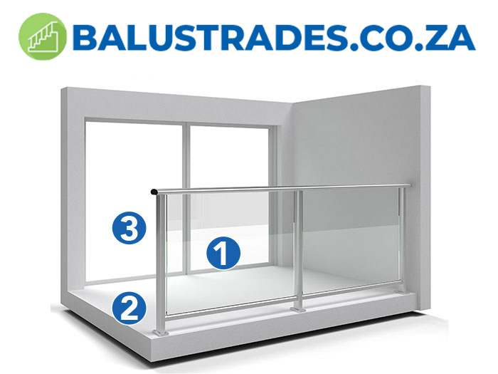 glass balustrades with stainless steel posts