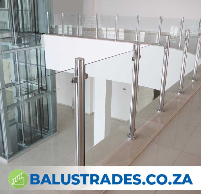 glass and steel balustruades