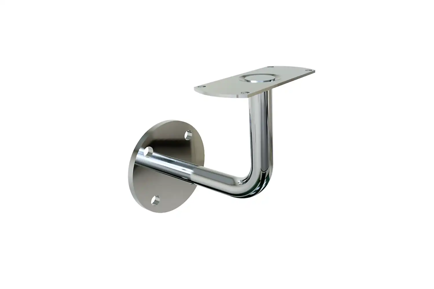 Stainless Steel Handrail Wall Bracket Flange Mount for Flat Handrail