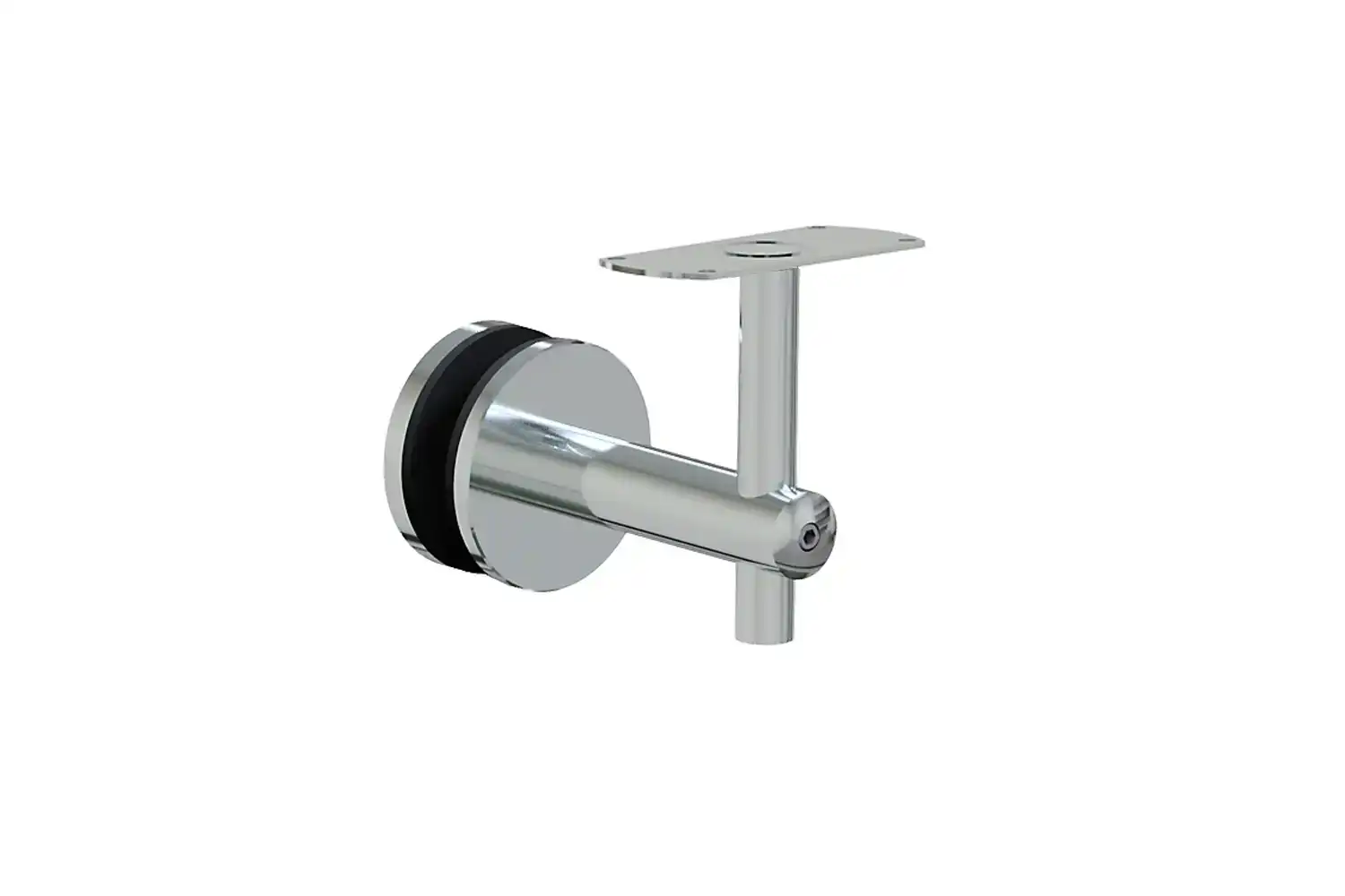 Stainless Steel Handrail Glass Bracket - Adjustable - For Flat Handrail