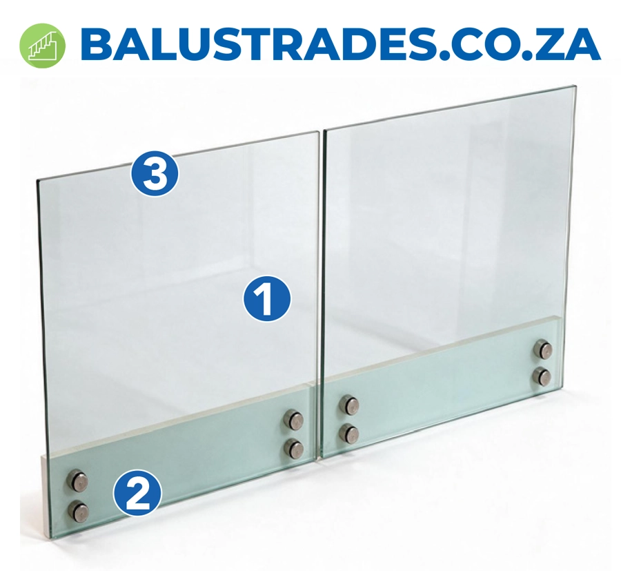 Frameless glass balustrade with stainless steel stand-off brackets